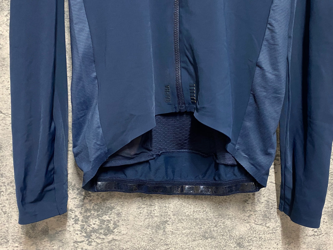 JN772 ラファ Rapha PRO TEAM LONG SLEEVE THERMAL JERSEY 長袖 サイクルジャージ 紺 M 裏起毛