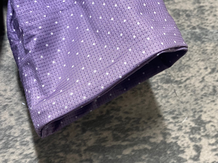 JS977 カフェドシクリステ Cafe du Cycliste Fleurette women 半袖 サイクルジャージ パープル XS レディース ※補修部ありジャンク