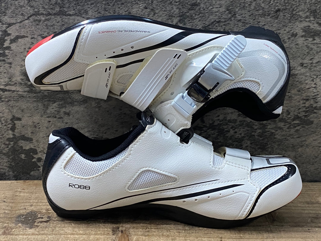 KO710 シマノ SHIMANO SH-R088WE ビンディングシューズ 白 EU40 3穴