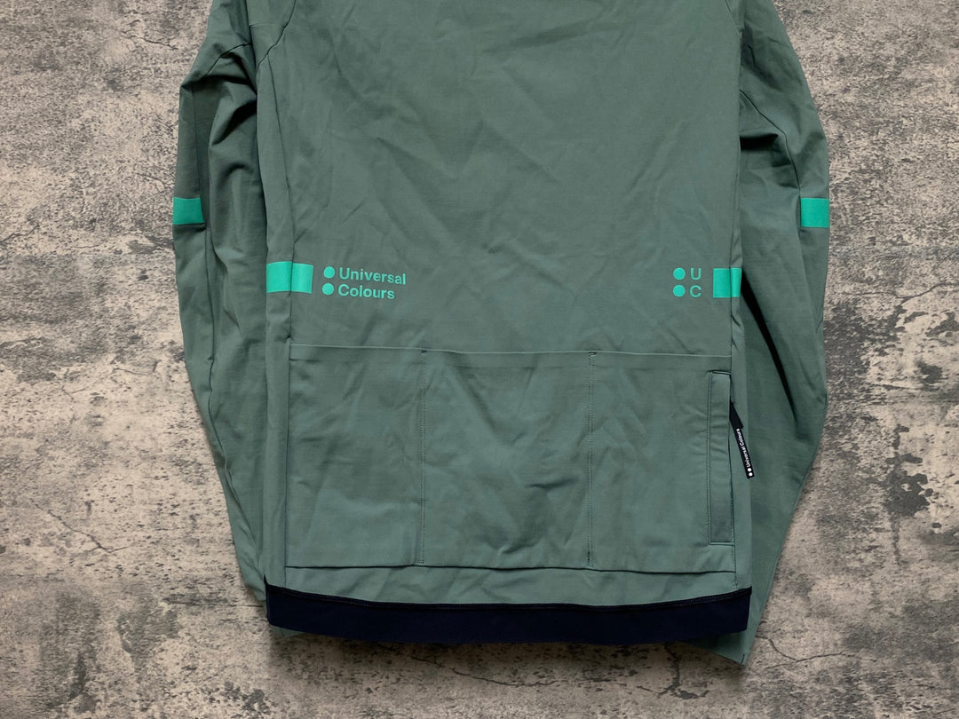 JV331 ユニバーサルカラーズ universal colors Mono long sleeve jersey 長袖サイクルジャージ 緑 MENS S 裏起毛