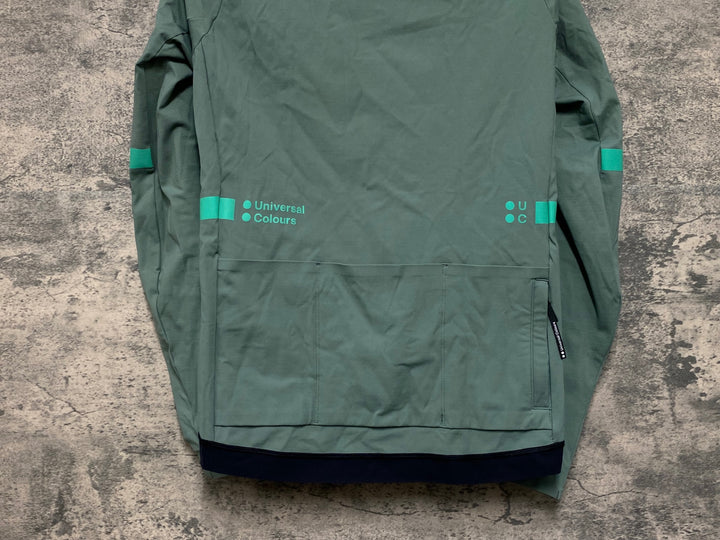 JV331 ユニバーサルカラーズ universal colors Mono long sleeve jersey 長袖サイクルジャージ 緑 MENS S 裏起毛