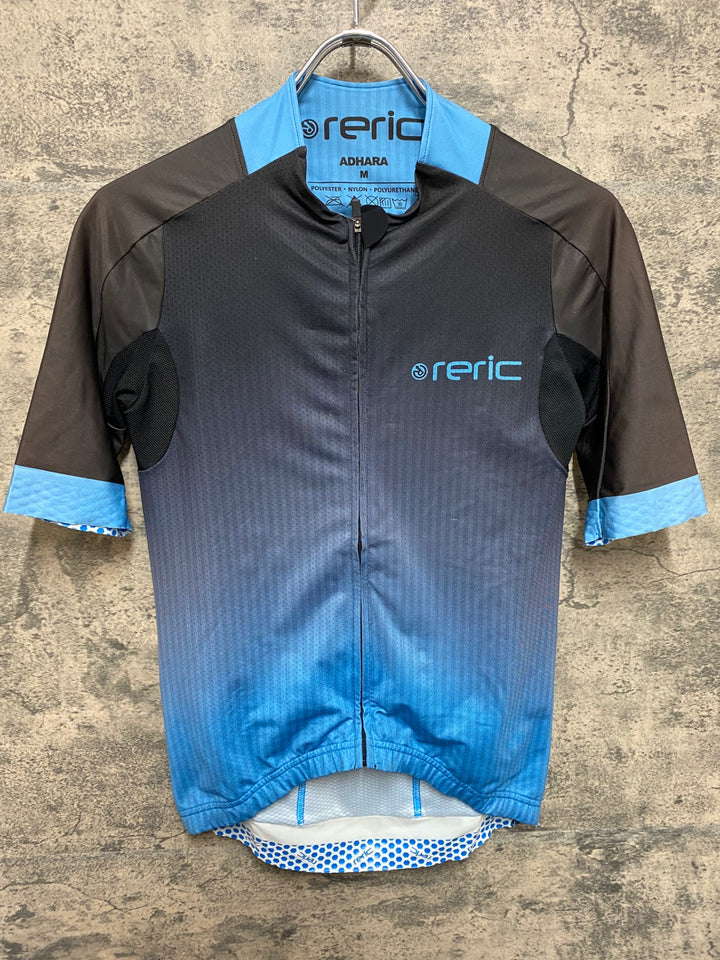 JZ638 レリック reric 半袖 サイクルジャージ 黒青 M 腹部わずかに生地ほつれあり