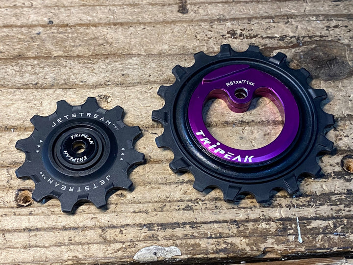 JU713 トライピーク TRiPEAK JETSTREAM PRO2 プーリー セット 紫 12/18T