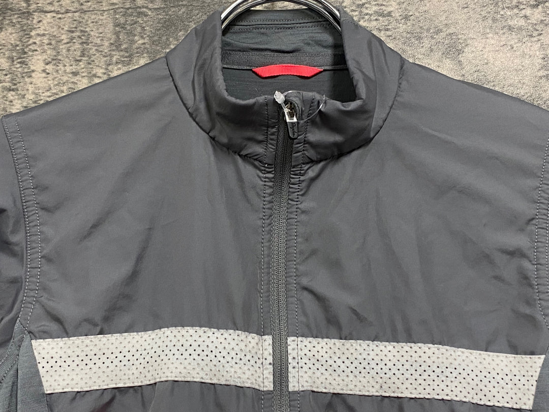 JV439 ラファ Rapha WOMEN'S BREVET LONG SLEEVE WINDBLOCK JERSEY 長袖 サイクルジャージ グレー XS 穴あき
