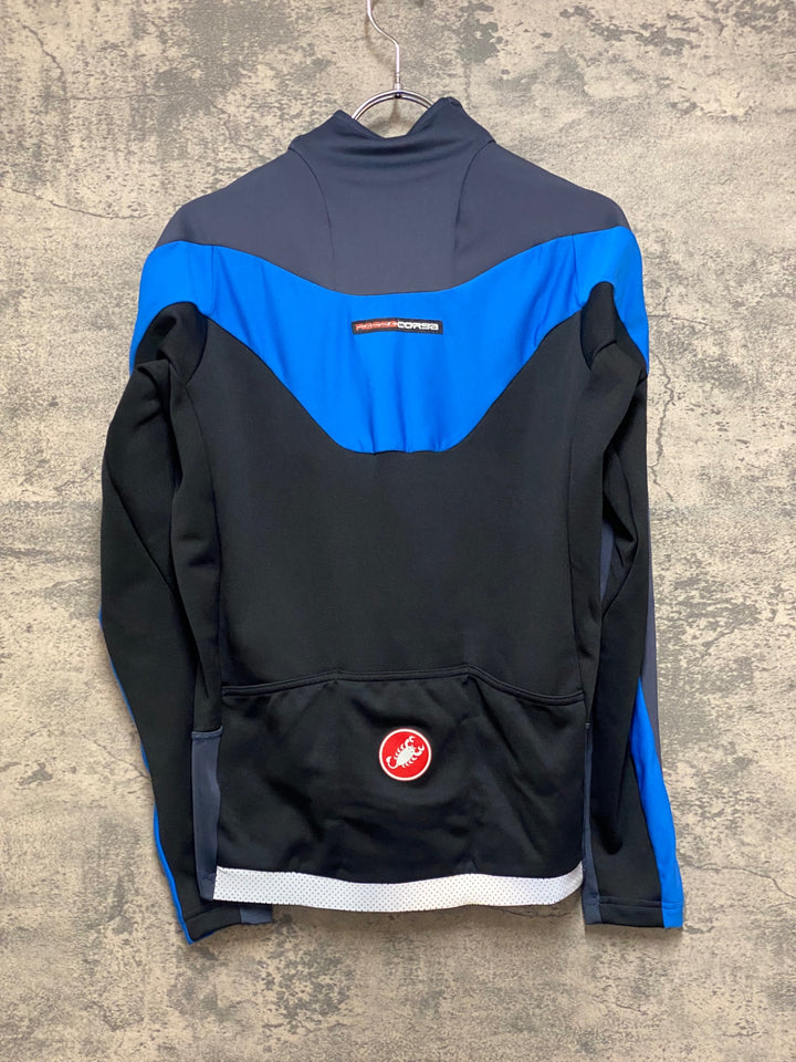 JP438 カステリ CASTELLI 長袖 サイクルジャケット ネイビー M 裏起毛