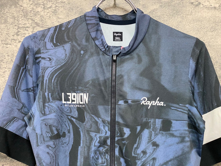 JT011 ラファ Rapha LEGION PRO TEAM RAINING JERSEY 半袖サイクルジャージ 紺 S