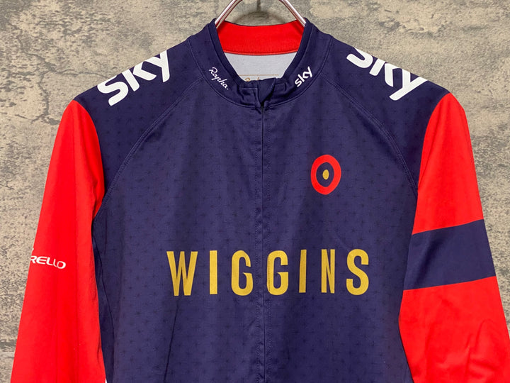 KN957 ラファ Rapha L/S CORE JERSEY WIGGINS 長袖 サイクルジャージ 紫 S 裏起毛