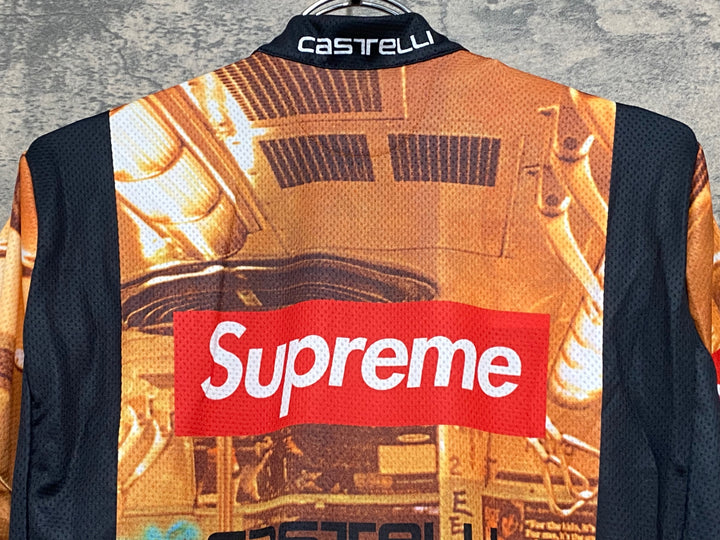 KA407 カステリ CASTELLI Supreme SUBWAY 半袖 サイクルジャージ M スカルキャップ セット