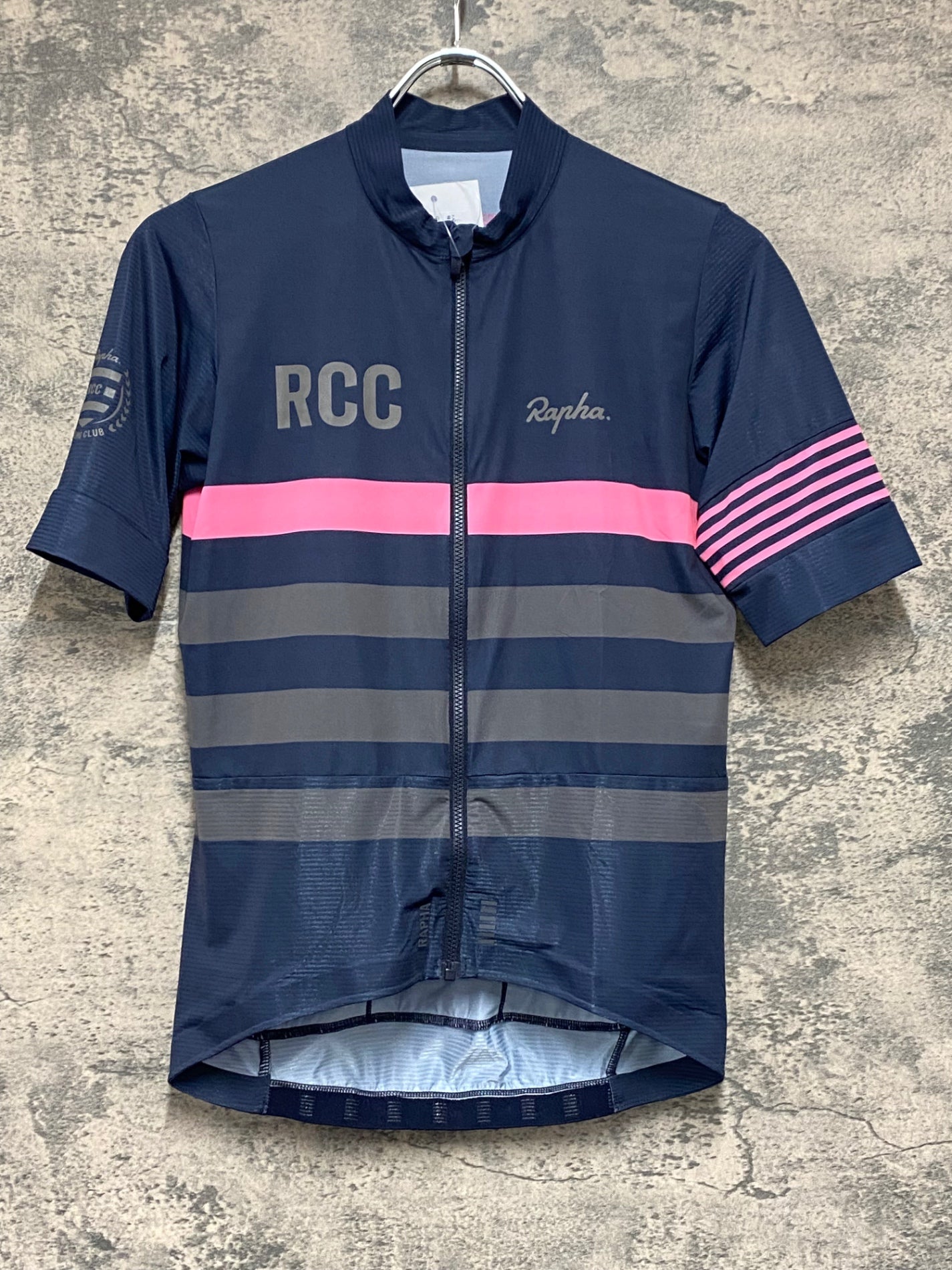 KA313 ラファ Rapha RCC PRO TEAM JERSEY 半袖 サイクルジャージ 濃紺