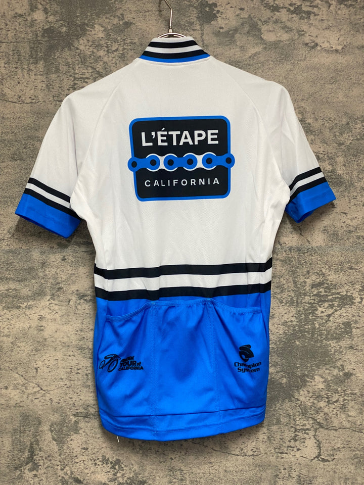 JX632 チャンピオンシステム ChampionSystem 半袖 サイクルジャージ 白青 レディース S L' ETAPE CALIFORNIA