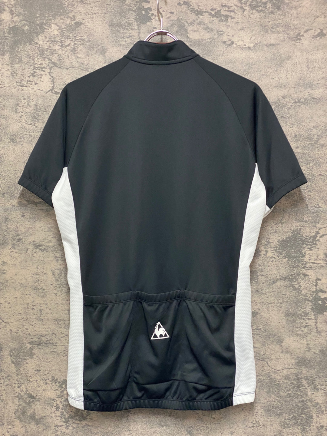 JZ907 ルコックスポルティフ le coq sportif QC-741471 半袖 サイクルジャージ 黒 白 L