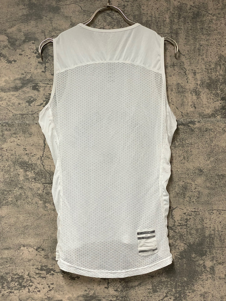 KK621 ラファ Rapha PRO TEAM BASE LAYER ノースリーブ ベースレイヤー 白 S ※ほつれ