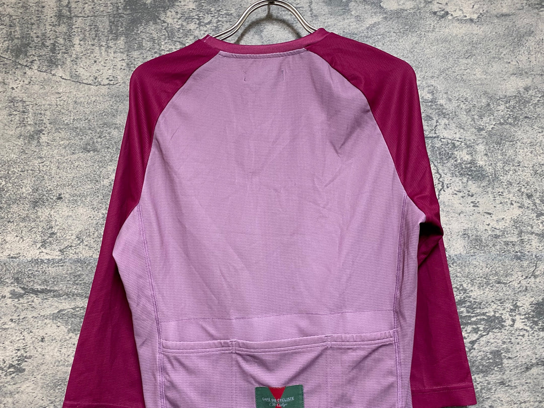 JP699 カフェドシクリステ Cafe du Cycliste バーバラ Barbara 長袖 サイクルジャージ パープル XS ※裾ゴム切れ