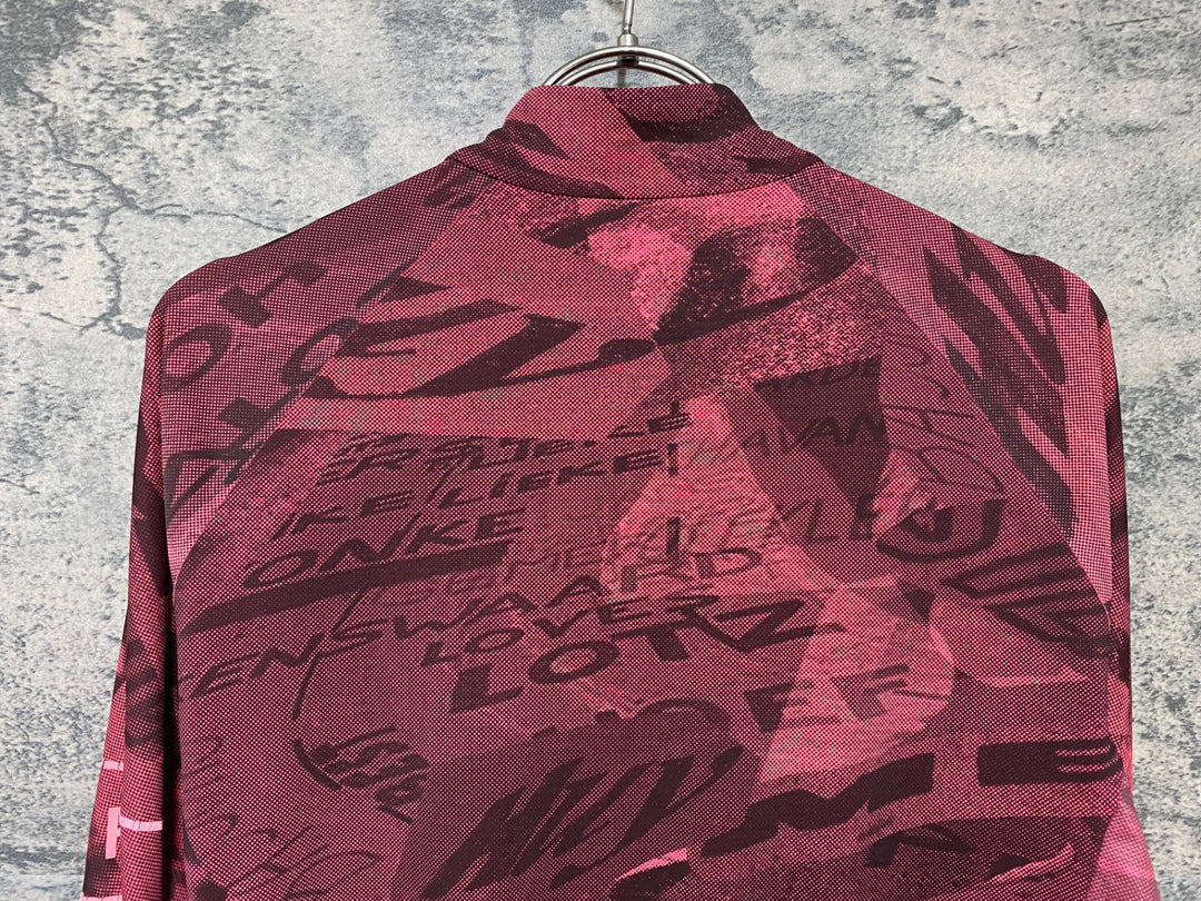 JM645 ラファ Rapha PRO TEAM LONG SLEEVE THERMAL JERSEY ROAD GRAFFITI 長袖 サイクルジャージ ピンク 黒 M