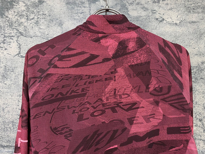 JM645 ラファ Rapha PRO TEAM LONG SLEEVE THERMAL JERSEY ROAD GRAFFITI 長袖 サイクルジャージ ピンク 黒 M