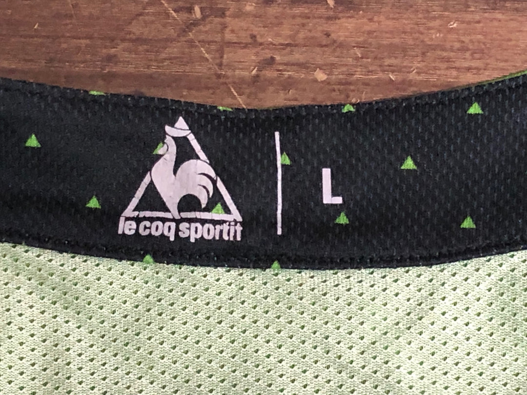 KD665 ルコックスポルティフ le coq sportif Le TOUR france 半袖 サイクルジャージ 緑 L