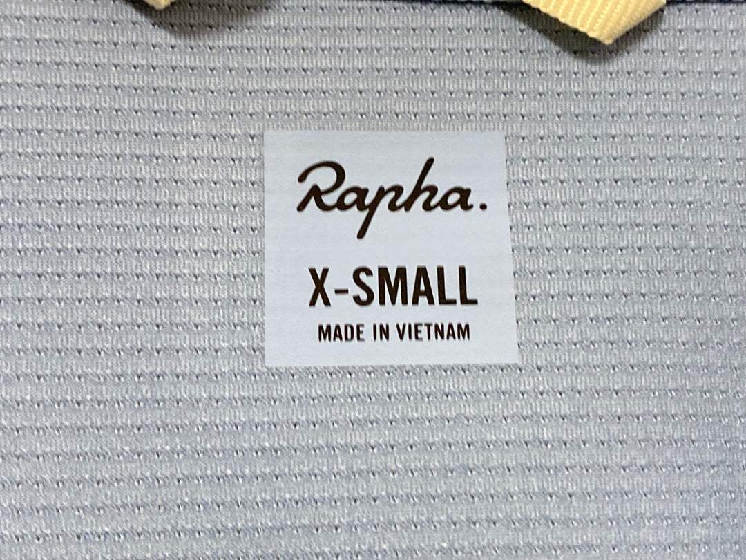 KK181 ラファ RAPHA CLASSIC FLYWEIGHT JERSEY 半袖サイクルジャージ 薄青 XS ※背面ポケット部ホツレ穴あり