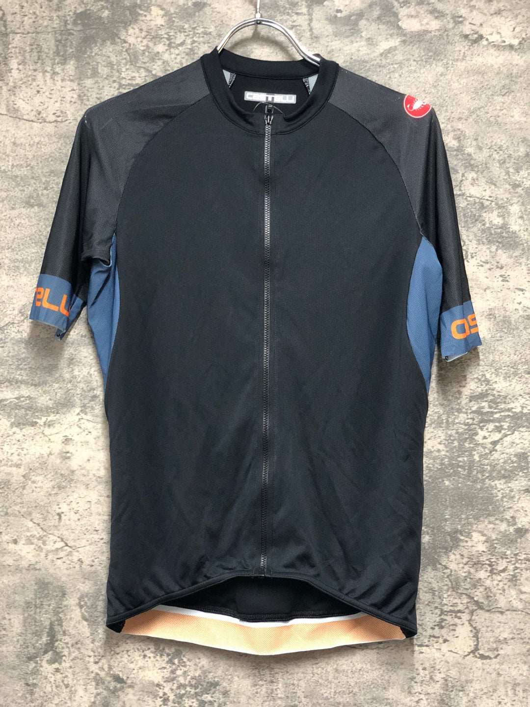 KD431 カステリ CASTELLI 半袖 サイクルジャージ 黒 S メッシュ