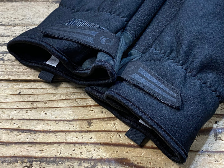 KJ696 パールイズミ PEARL iZUMi 長指 グローブ 黒 グレー M 裏起毛