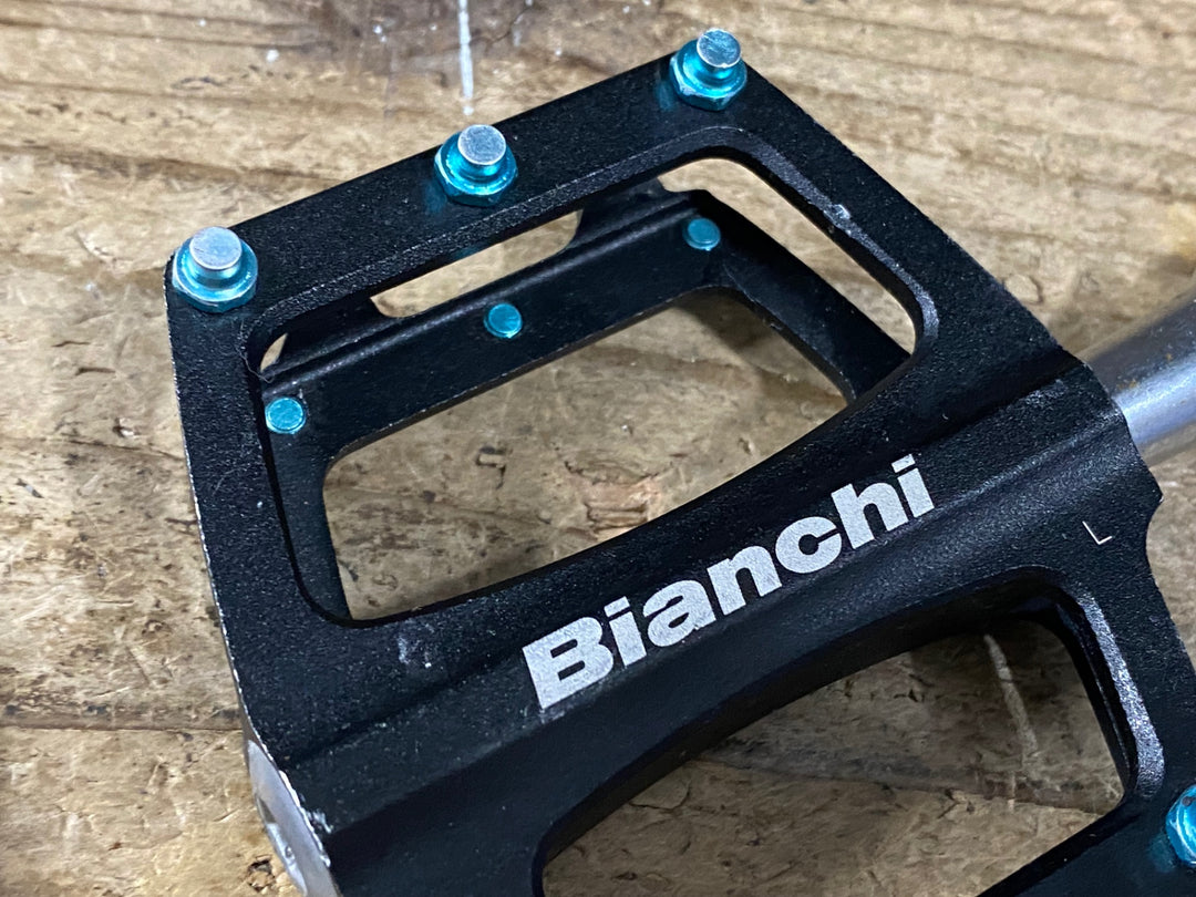 JN934 ビアンキ BIANCHI フラットペダル チェレステ 黒