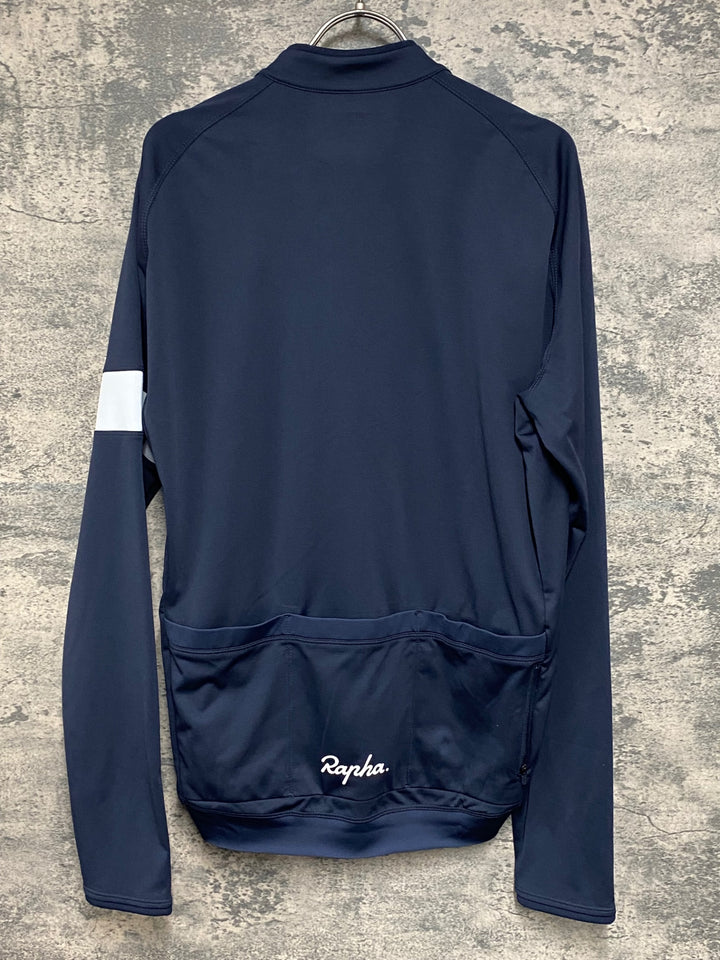 KH017 ラファ Rapha CORE LONG SLEEVE JERSEY 長袖 サイクルジャージ 紺 XL