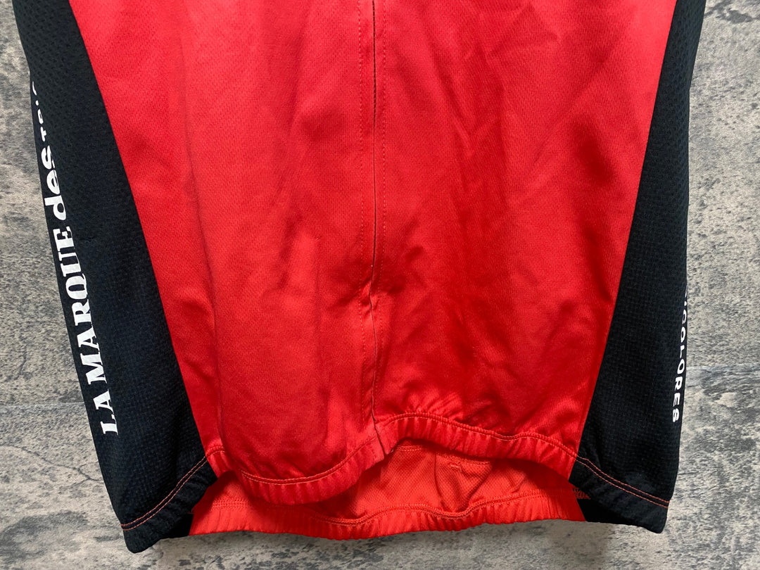 JO849 ルコックスポルティフ le coq sportif 半袖 サイクルジャージ 赤 O
