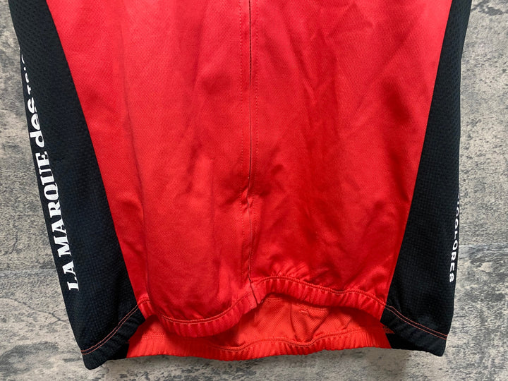 JO849 ルコックスポルティフ le coq sportif 半袖 サイクルジャージ 赤 O