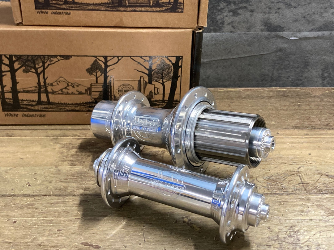 KP146 ホワイトインダストリーズ WHITE INDUSTRIES T11 ロードハブ 前後セット 100/130mm 24H シルバー