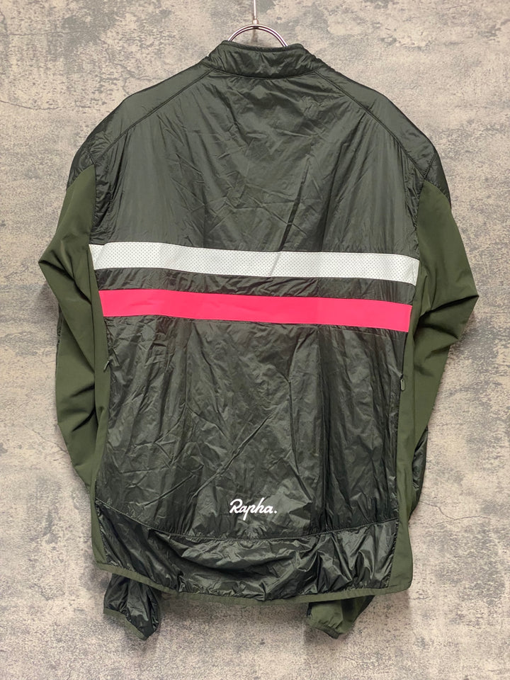 JZ867 ラファ Rapha BREVET INSULATED JACKET 長袖 サイクルジャケット オリーブ XL