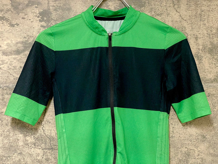 KN748 カフェドシクリステ Cafe du Cycliste ANGELINE 半袖 サイクルジャージ 緑 XS