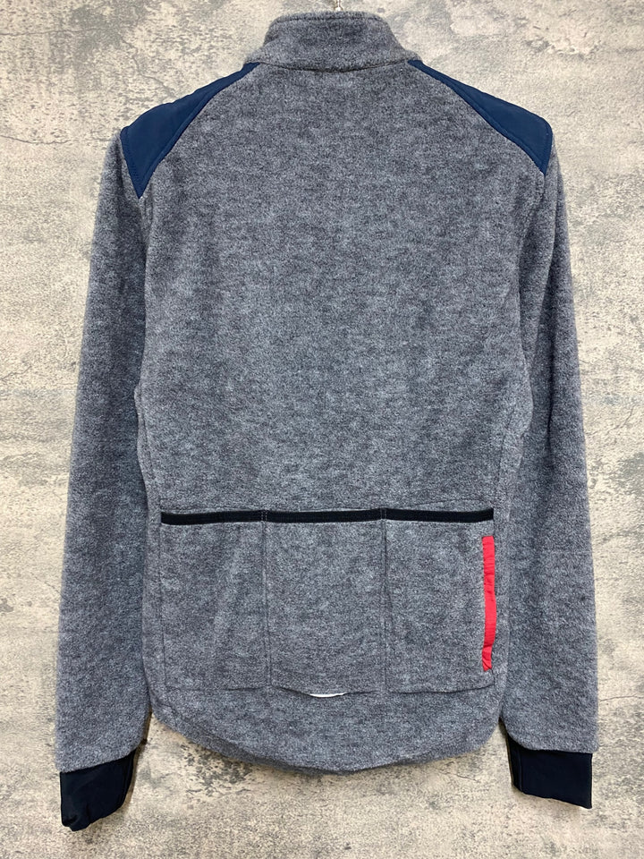 JR928 カフェドシクリステ CAFE DU CYCLISTE Alphonsine 長袖 サイクルジャケット グレー 紺 S フリース