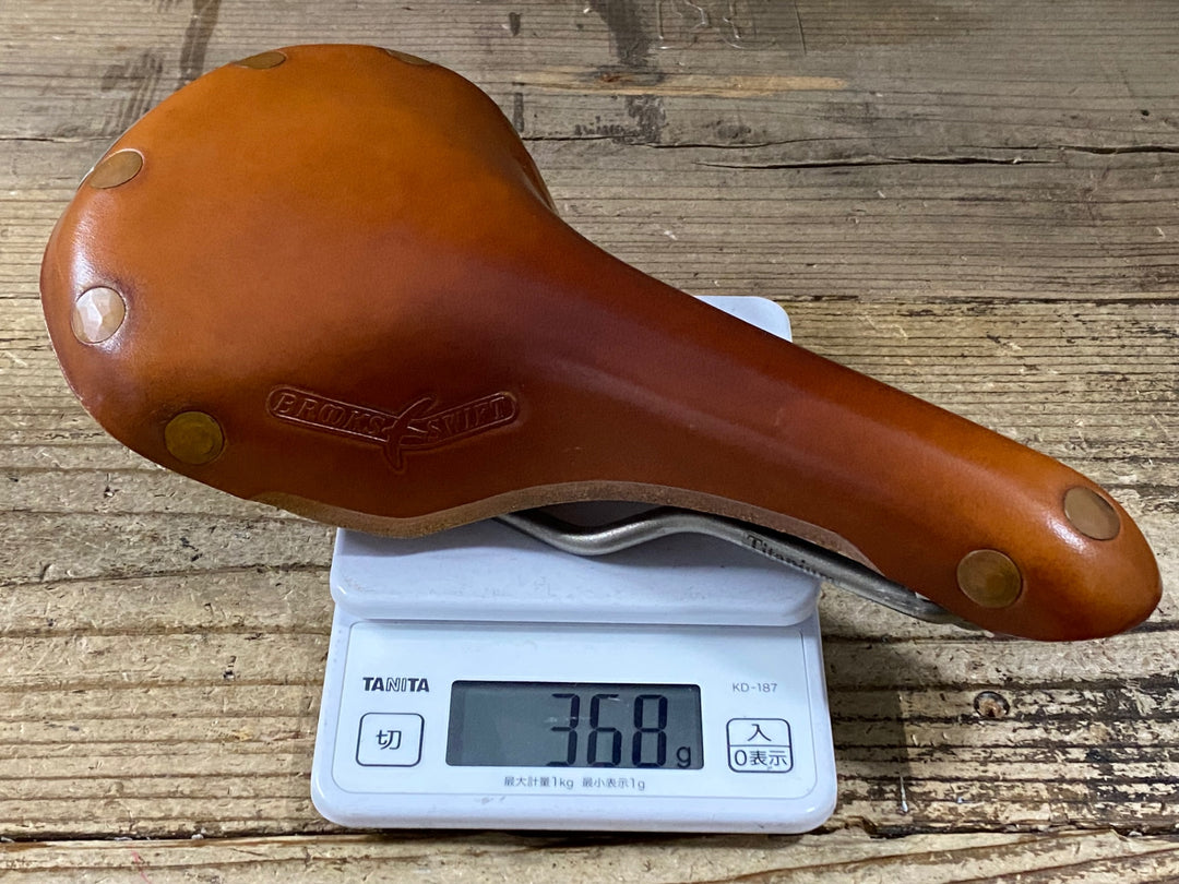 KE489 ブルックス BROOKS スウィフト チタニウム SWIFT TITANIUM レザーサドル ブラウン チタンレール