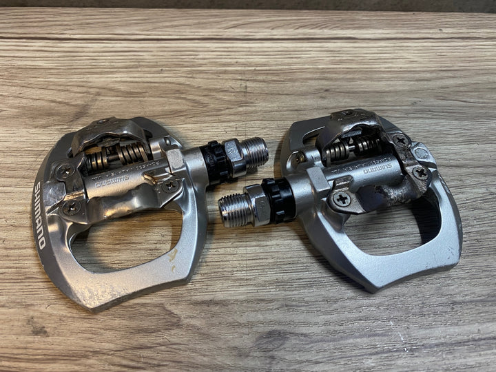 JO035 シマノ SHIMANO PD-A530 ビンディングペダル 片面フラット シルバー SPD