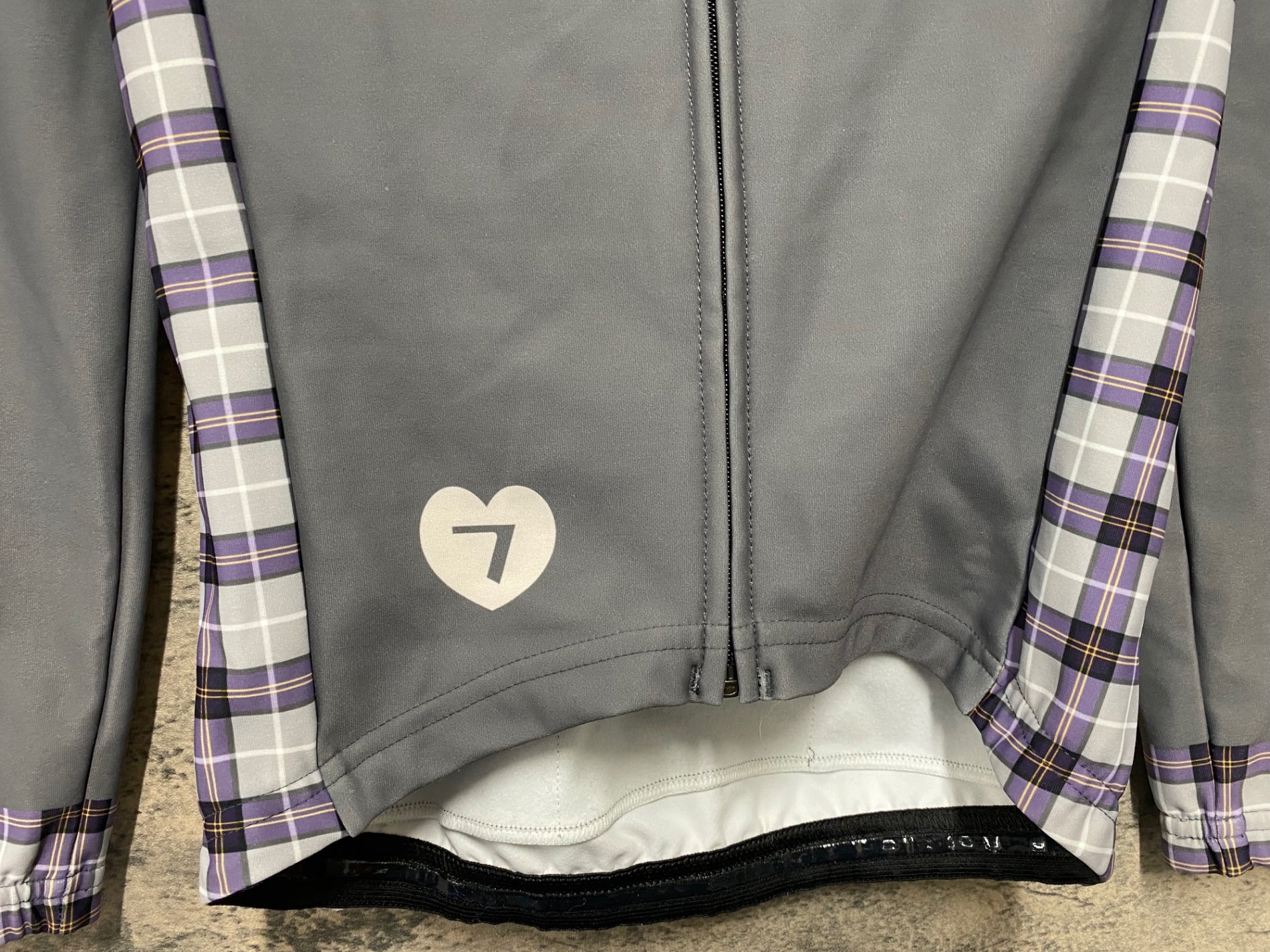 JJ823 ジェッセージ GSG 長袖 サイクルジャージ グレー S 裏起毛