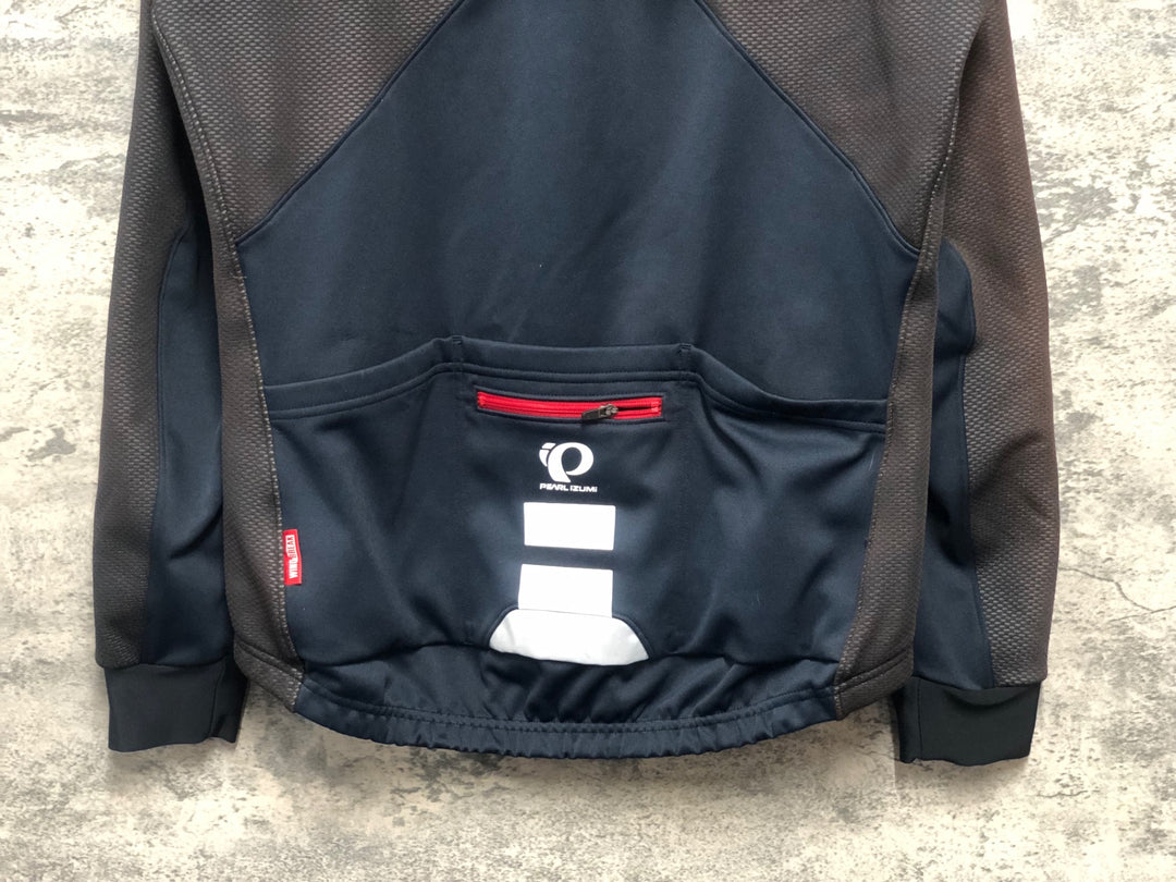 KK715 パールイズミ PEARL iZUMi 長袖 サイクルジャケット 黒 L 裏起毛 WIND BREAK ※破れのためジャンク