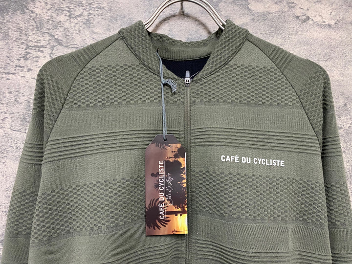 KD391 カフェドシクリステ Cafe du Cycliste Corinne 長袖 サイクルジャージ カーキ M