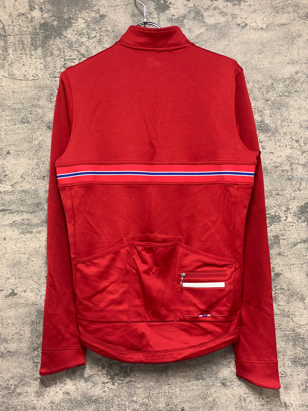 KR196 ラファ Rapha LONG SLEEVE COUNTRY JERSEY 長袖 サイクルジャージ 赤 M ハーフジップ