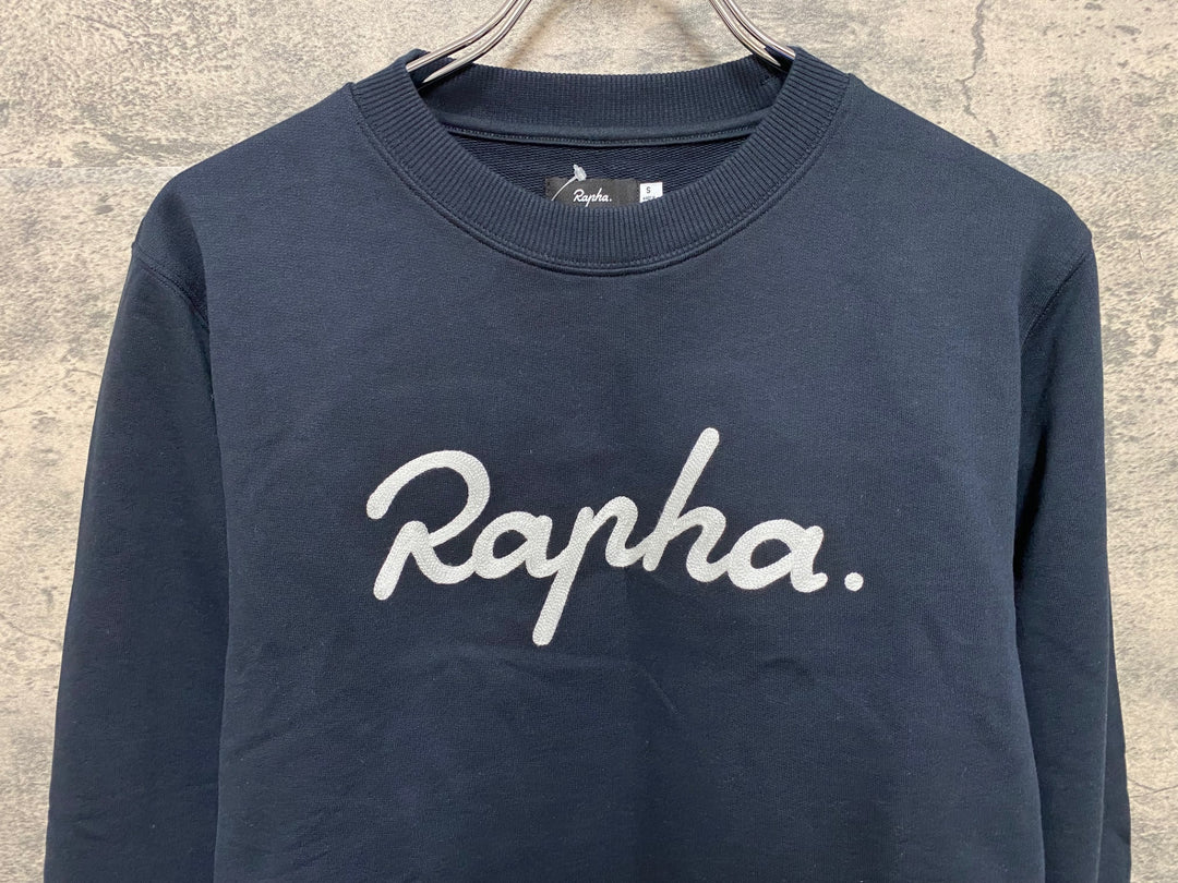 JZ468 ラファ RAPHA LONG SWEATSHIRTS スウェット 長袖 S 濃紺