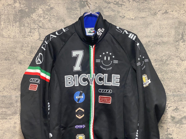 KD952 ジェッセージ GSG 長袖 サイクルジャケット 黒 M 裏起毛