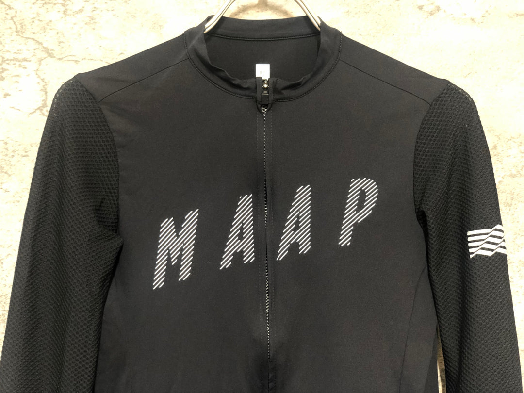 KL002 マープ MAAP PRO FIT JERSEY 長袖 サイクルジャージ 黒 S