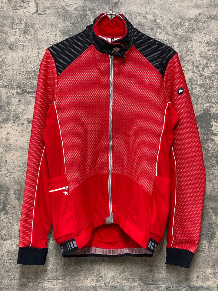 KG632 アソス assos AIRBLOCK 851 長袖 サイクルジャケット 赤 M 裏起毛