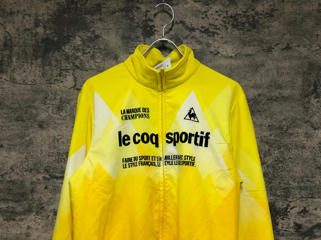 KN787 ルコックスポルティフ le coq sportif 裏起毛 サイクルジャケット 黄 L