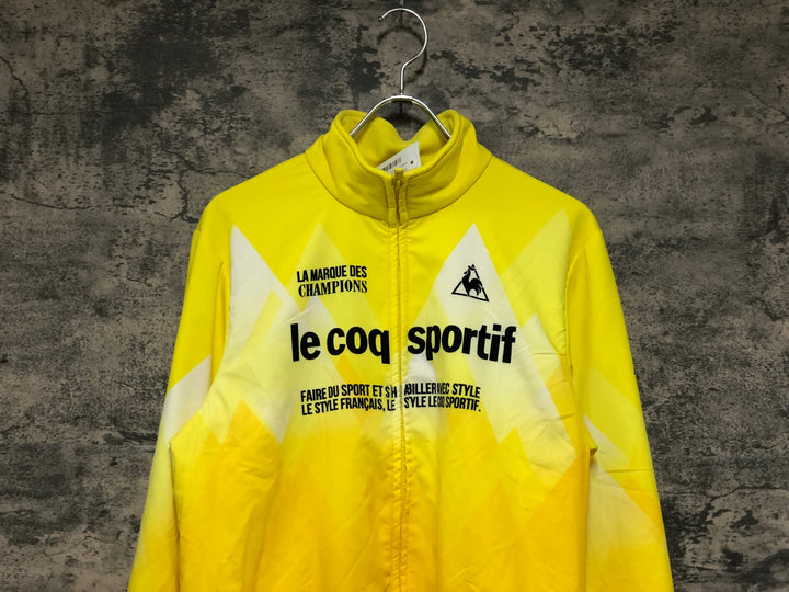KN787 ルコックスポルティフ le coq sportif 裏起毛 サイクルジャケット 黄 L