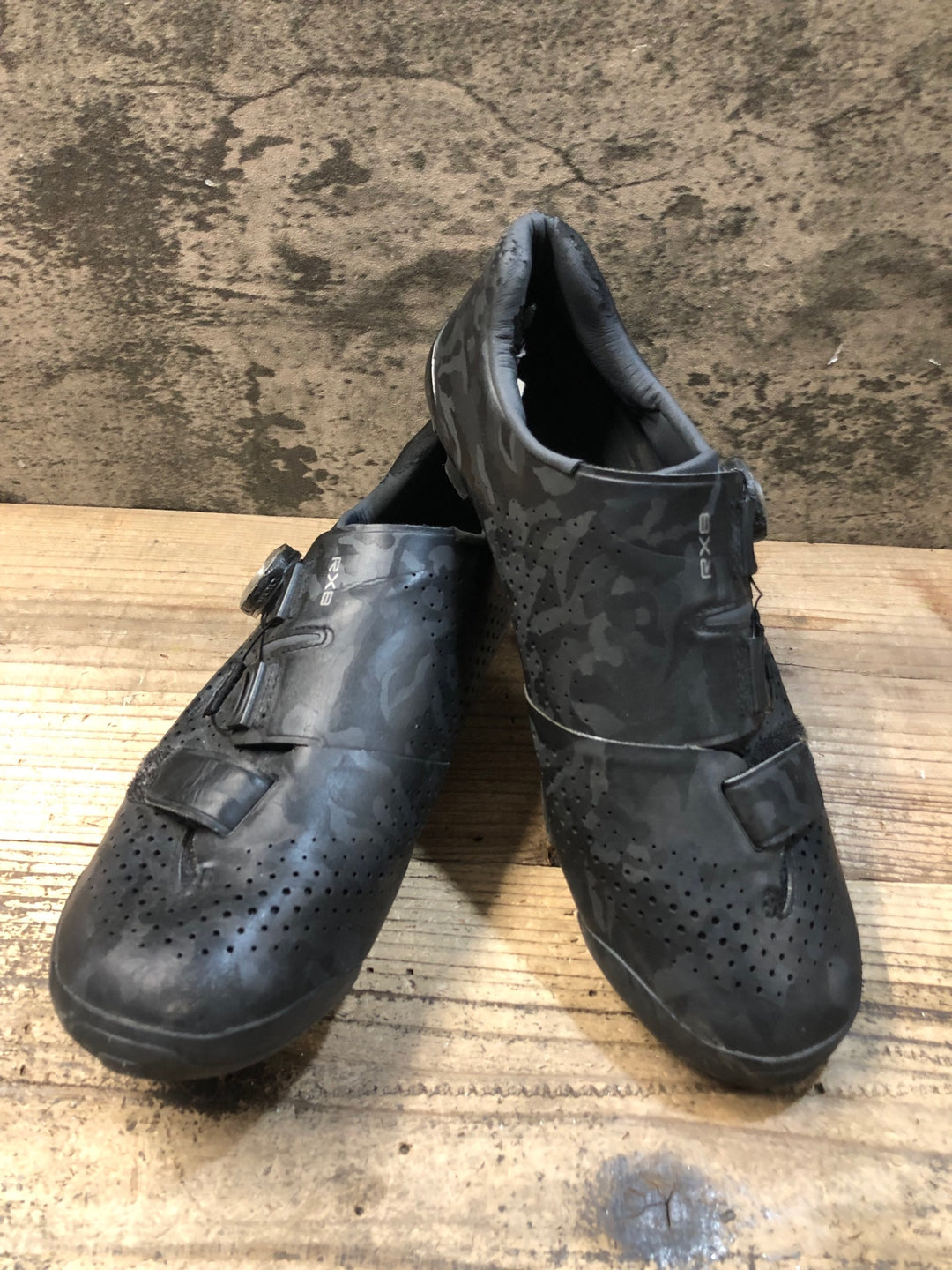 JY810 シマノ SHIMANO SHRX800M L01 S ビンディングシューズ 2穴 黒 EU40 ※一部剥がれ