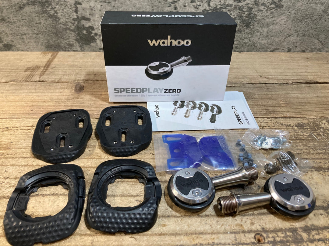 JX614 ワフー WAHOO スピードプレイ SPEEDPLAY ZERO ステンレスシャフト ビンディングペダル 未使用クリート付属