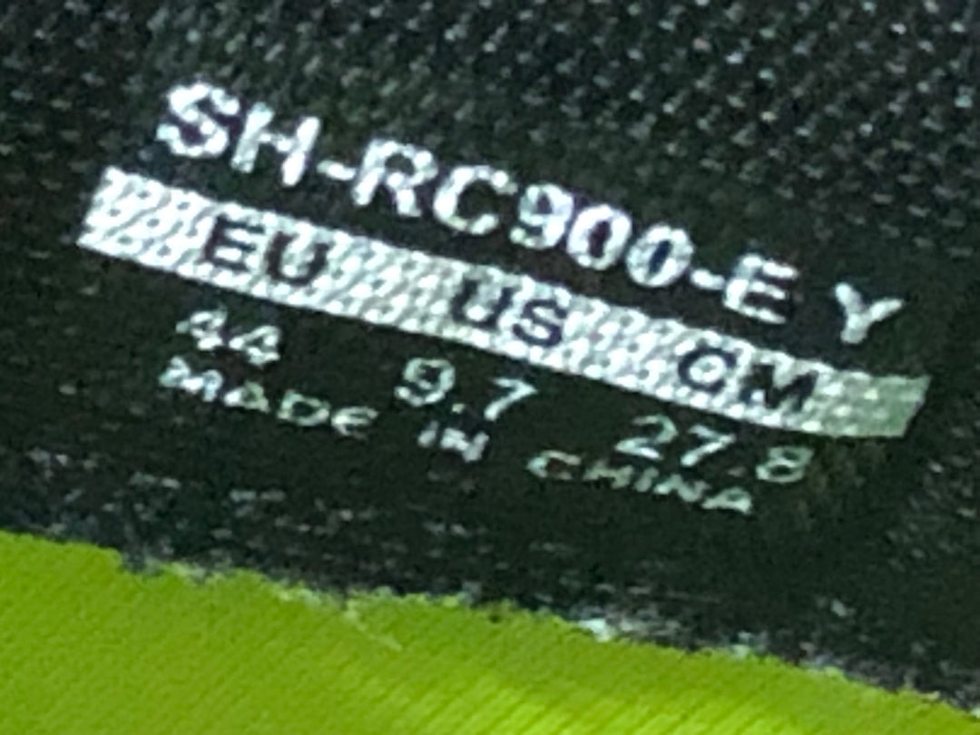 KA063 シマノ SHIMANO RC9 SH-RC900-E Y ビンディングシューズ 3穴 BOA 黄 EU44 ※ガリ傷