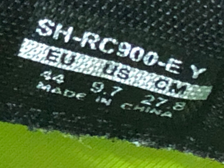 KA063 シマノ SHIMANO RC9 SH-RC900-E Y ビンディングシューズ 3穴 BOA 黄 EU44 ※ガリ傷