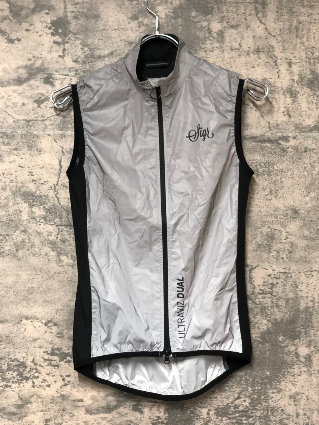 KO405 シーガー Sigr サイクルベスト ジレ 黒 グレー XXS
