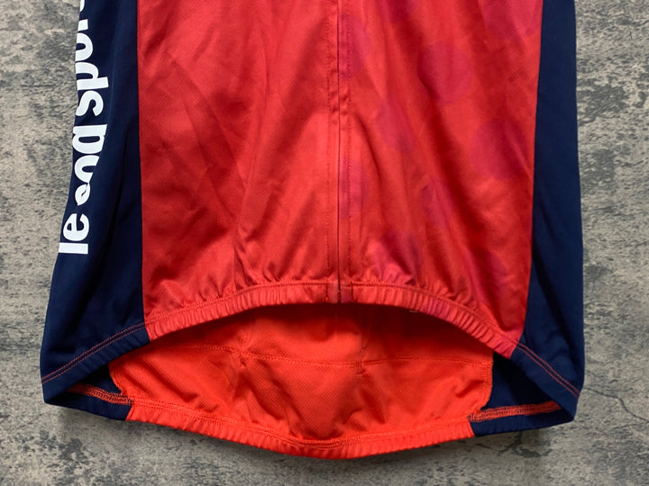 KJ956 ルコックスポルティフ le coq sportif 半袖 サイクルジャージ 赤 M