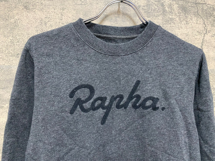 KL465 ラファ Rapha WOMEN'S LOGO SWEATSHIRT 長袖 スウェット グレー XS ※動物の毛